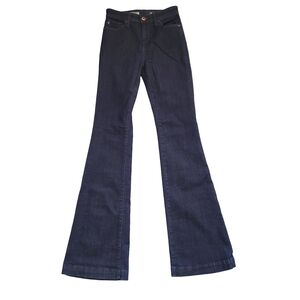AG Adriano Goldschmied Dark Blue Flare Jeans The Janis High Rise